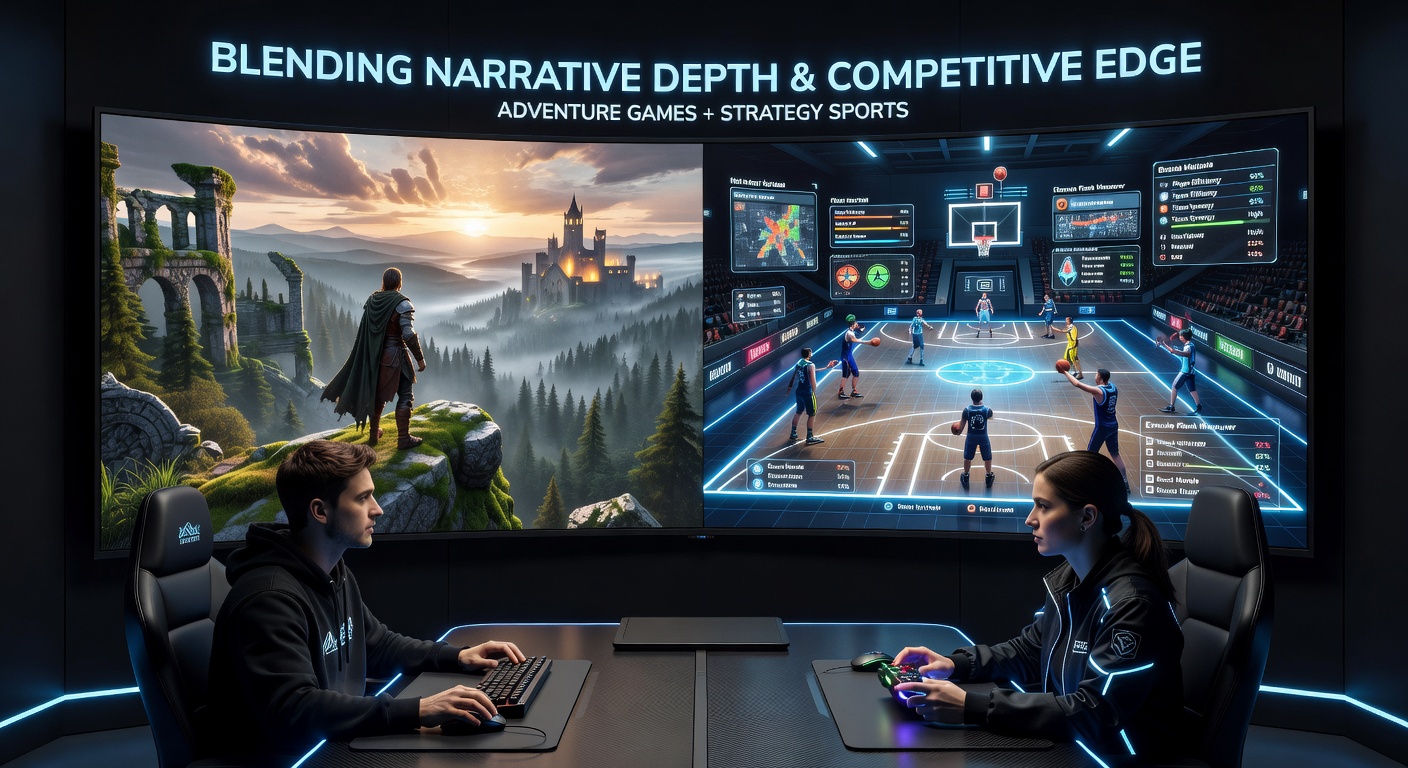 Gameplay screenshot showing integrated story choices during a multiplayer strategy match
