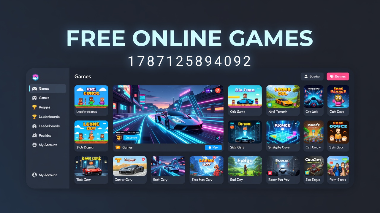 Players exploring various free browser games on laptops and mobile devices during a community event