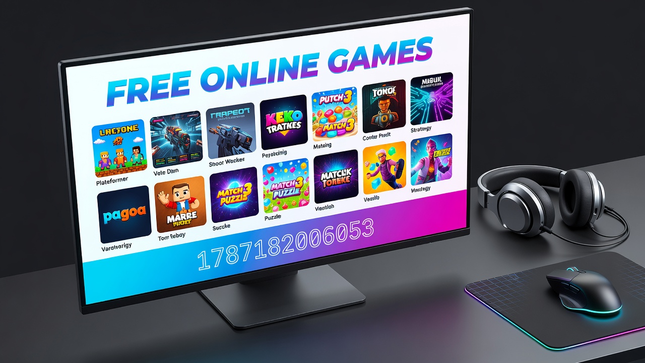 Players engaging with free online games on tablets and laptops in various settings